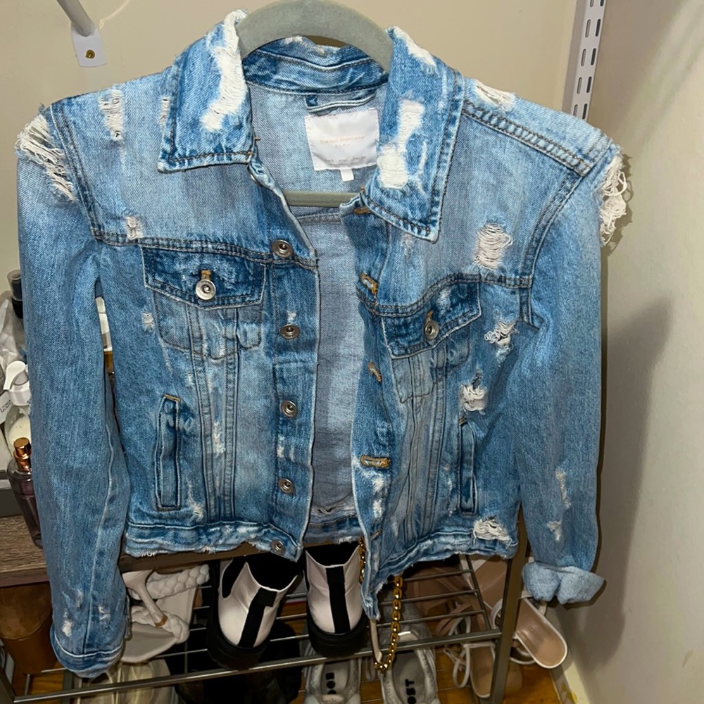 Zara jean ripped jacket